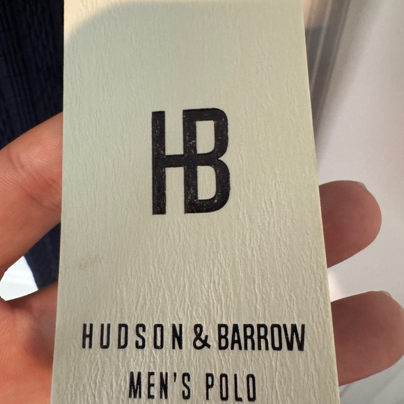 Textured Navy Blue Polo Shirt/ New with Tags - Picture 4 of 5